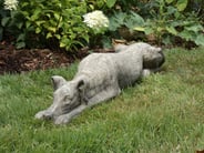 Resting Whippet Garden Statue