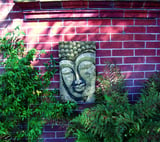 Stone Buddha Relief Wall Plaque