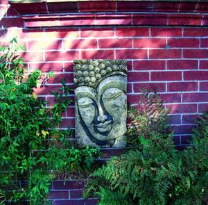 Stone Buddha Relief Wall Plaque