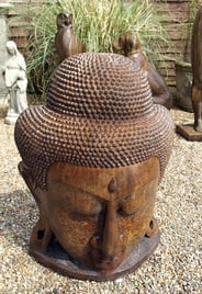 Grand Buddha Head Stone Statue