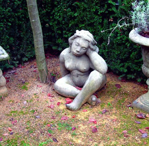 Seated Gaia Stone Statue