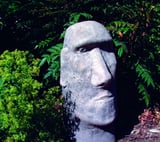 Stone Moai Head Statue