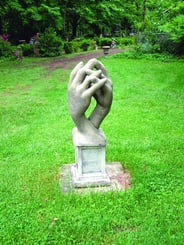 Entwined Hands Garden Statue