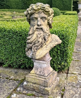 Hercules Bust Garden Statue