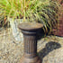 Classical Column Stone Garden Pedestal in Umber