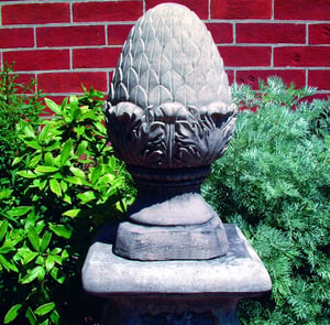 Medium Fir Cone Stone Garden Finial