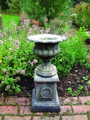 Vienna Laurel Motif Stone Garden Pedestal