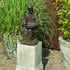 St Francis Of Assisi Bird Feeder Stone Statue in Umber