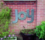 Joy Stone Garden Lettering