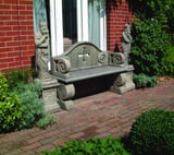 Tudor Stone Garden Bench