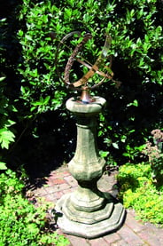 Large Armillary on Stone Garden Pedestal