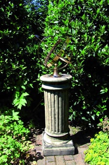 Large Armillary on Oxford Stone Garden Pedestal