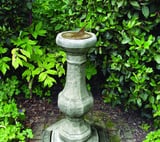 Aged Brass Sundial on Stone Garden Pedestal