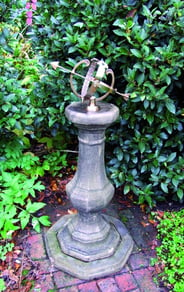 Medium Armillary on Stone Garden Pedestal