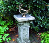 Medium Armillary on Rococo Stone Garden Pedestal