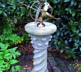 Medium Armillary on Roman Stone Garden Pedestal