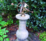 Medium Armillary on Victorian Stone Garden Pedestal