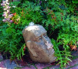 Small Moai Head Stone Fountain