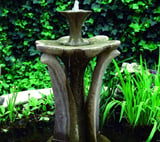 Tiered Flower Stone Fountain