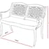 Lichfield Ballykeel 2 Seat Companion Set Dimensions