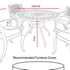 Lichfield Ballykeel 4 Seat Dining Set Dimensions