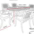Lichfield Ballykeel 6 Seat Oval Dining Set Dimensions