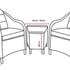 Lichfield Rapello 2 Seat Companion Set Dimensions
