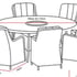 Lichfield Rapello 6 Seat Dining Set Set Dimensions