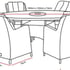 Lichfield Rapello 6 Seat Oval Dining Set Set Dimensions