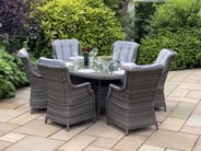 Lichfield Campania 6 Seat Rattan Oval Dining Set