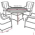 Lichfield Campania 4 Seat Dining Set with Firepit Dimensions