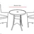 Lichfield Morpeth 2 Seat Bistro Set Dimensions