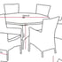 Lichfield Morpeth 6 Seat Bistro Set Dimensions