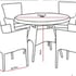Lichfield Novelda 4 Seat Rattan Dining Set Dimensions