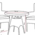 Lichfield Novelda 2 Seat Rattan Bistro Set Dimensions