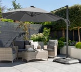 Garden Must Haves One Box 3m Cantilever Parasol Cream