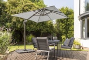 Garden Must Haves Royce Junior 2.5m Cantilever Parasol Soft Grey