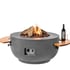 Happy Cocooning 91cm Grey Gas Fire Bowl with Optional Shelf