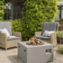 Happy Cocooning 60cm Grey Gas Outdoor Fire Pit