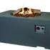 Happy Cocooning Rectangular Grey Gas Fire Bowl with Optional Shelf