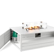Happy Cocooning Rectangular White Gas Fire
