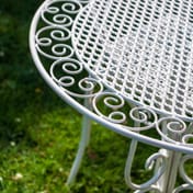 Wiswell Antiqued White Metal Dining Set