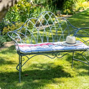 Mayfair Grey Metal Garden Seat