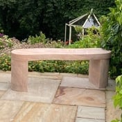 Tenbury Curved Rainbow Sandstone Garden Bench