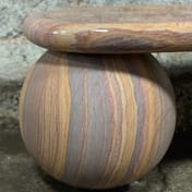 Rainbow Sandstone Sphere Garden Seat
