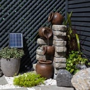 Flowing Pots Solar Fountain