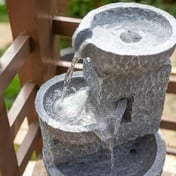 Stone Bowls Solar Fountain