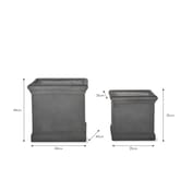 Tangmere Clay Garden Planters Dimensions