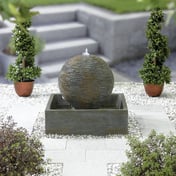 Dark Planet Stone Water Feature Detail