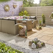 Abbey 10.2m Stone Garden Patio Kit York Gold